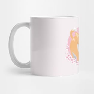 Shiba Inu Catches Sakura Petals Mug